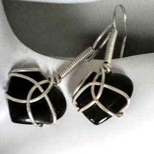 Black Onyx Sterling Silver Earrings